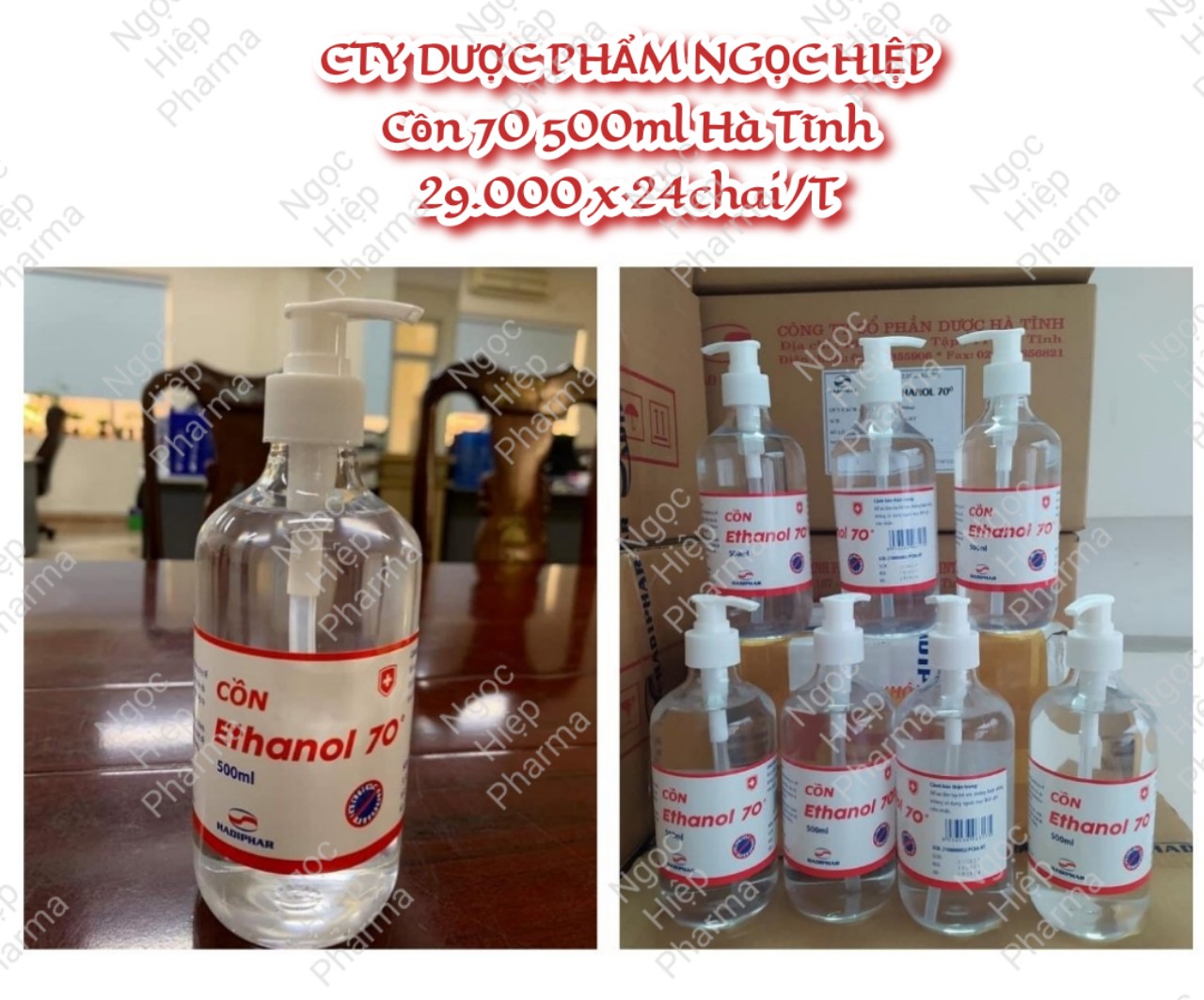 Cồn Ethanol 70 (500Ml)